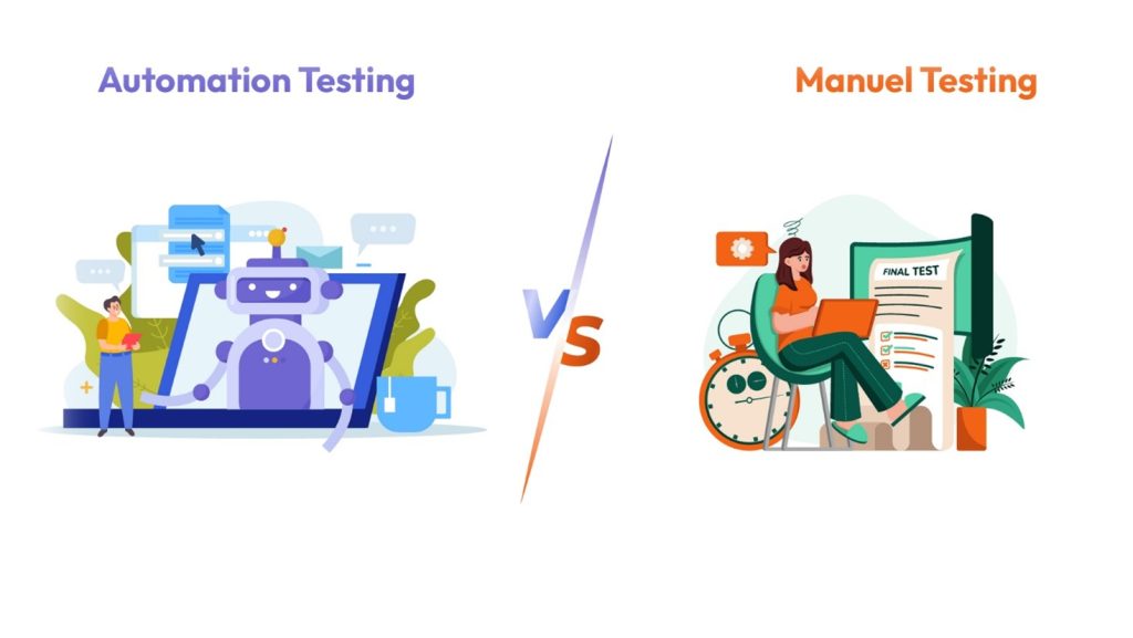 Automation testing tools illustration with coding